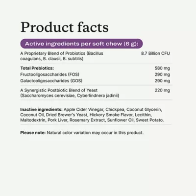 Product PetLab Co. Probiotic Pork Flavored Soft Chews Digestive Supplement for Dogs 30 CT