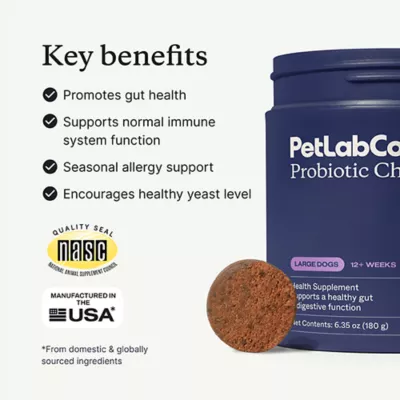 Product PetLab Co. Probiotic Pork Flavored Soft Chews Digestive Supplement for Dogs 30 CT