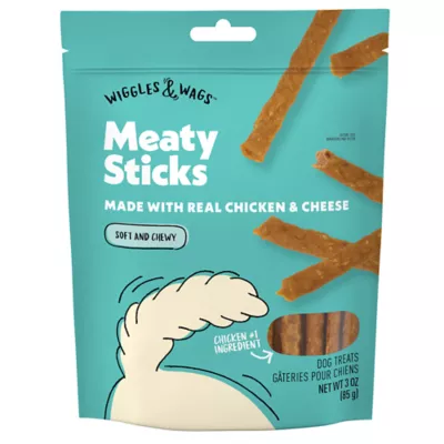 Wiggles & Wags Chicken & Cheese Meaty Sticks Dog Treats - Image 1