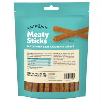 Wiggles & Wags Chicken & Cheese Meaty Sticks Dog Treats - Image 6