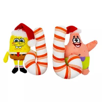 Product Spongebob Patrick Holiday Plush Dog Toys, 2 Pack