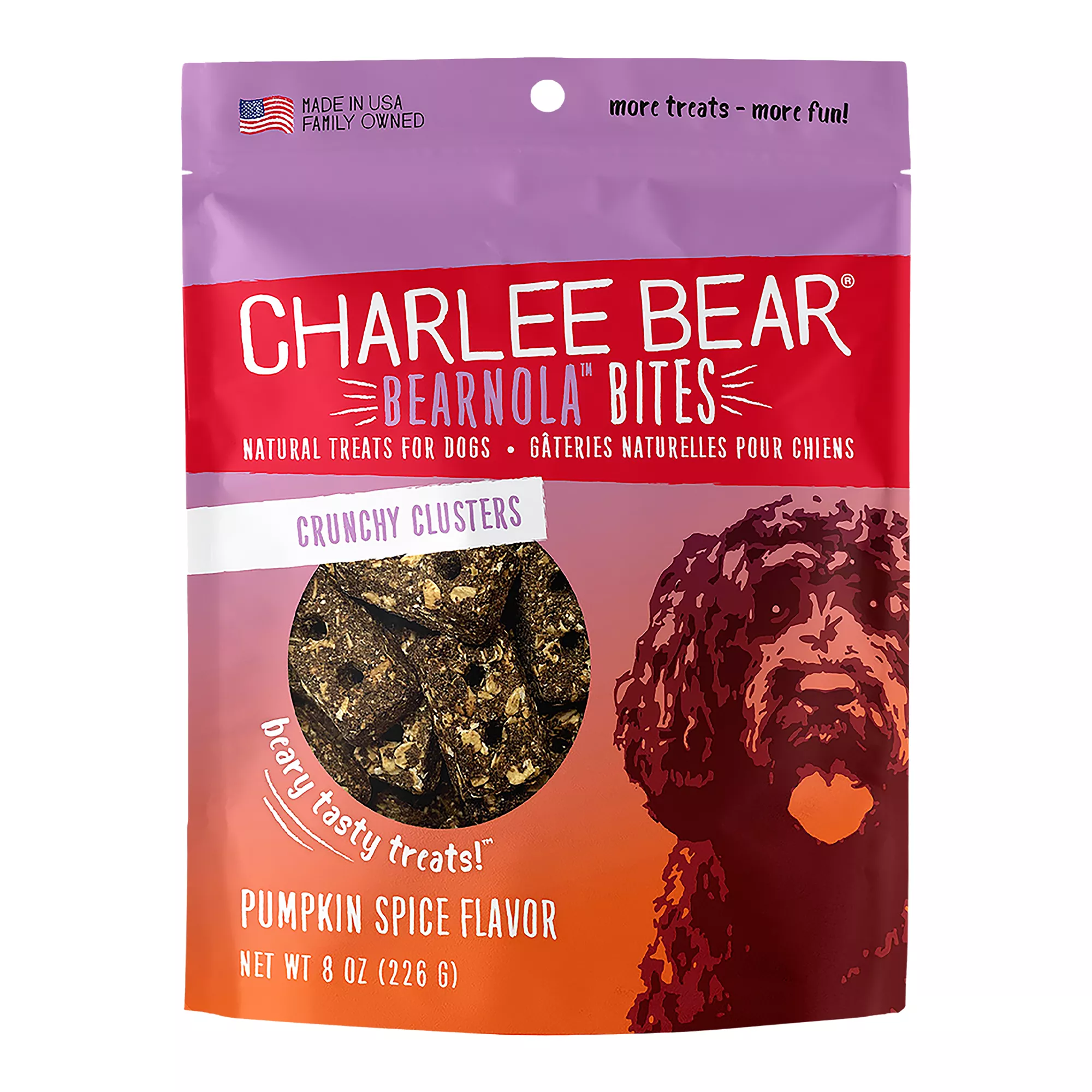 Charlee Bear Bearnola Bites Dog Treats, 8oz