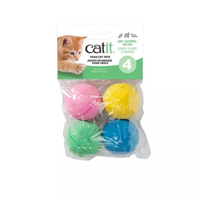 Product Catit Foam Cat Toys, Golf Balls, 4-pack