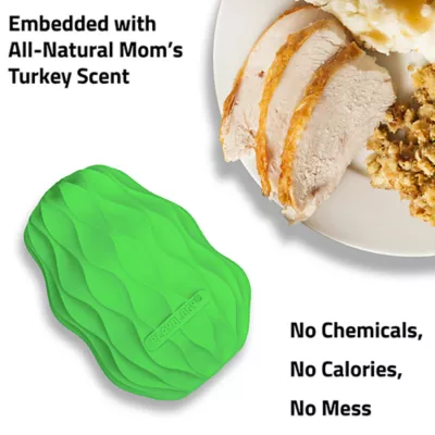 Product Playology Holiday Mom's Turkey Scented Squeaky Pinecone Dog Toy, Jumbo