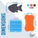 Product Jespet Licking Mat 3-PK, Orange, Gray, Blue