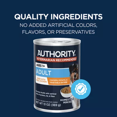 Authority Homestyle Adult Wet Dog Food - Minced Chicken, 13 oz - Image 4