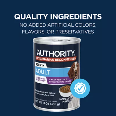 Authority Homestyle Adult Wet Dog Food - Minced Turkey, 13 oz - Image 4