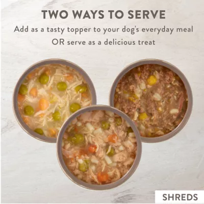 Simply Nourish Original Adult Dog Meal Topper - Shreds, Variety Pack, 12 ct - Image 4