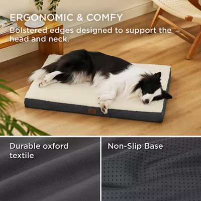 Bedsure® Orthopedic Waterproof Dog Bed with Sherpa & Oxford Fabric Removable Cover & Egg Crate Foam - Image 3