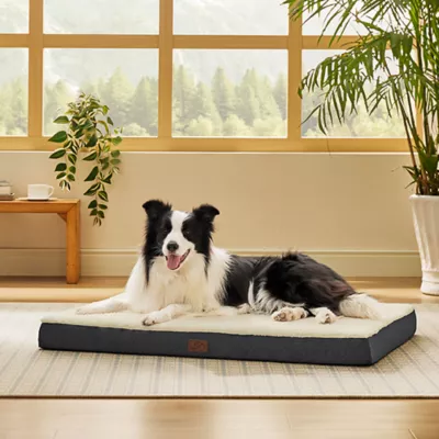 Bedsure® Orthopedic Waterproof Dog Bed with Sherpa & Oxford Fabric Removable Cover & Egg Crate Foam - Image 5