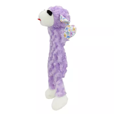 Product MULTIPET'S LAMB CHOP PURPLE FLATTIE CRINKLE DOG TOY