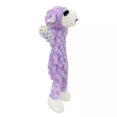 Product MULTIPET'S LAMB CHOP PURPLE FLATTIE CRINKLE DOG TOY