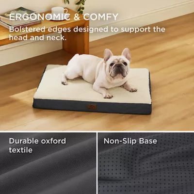 Bedsure® Orthopedic Waterproof Dog Bed with Sherpa & Oxford Fabric Removable Cover & Egg Crate Foam - Image 3