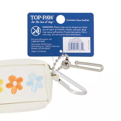 Top Paw® Poop Bag Dispenser - White Daisy - Image 7