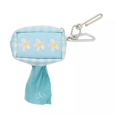 Top Paw® Poop Bag Dispenser - Blue Gingham - Image 1