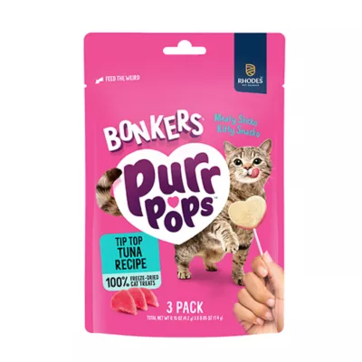 Bonkers Purr Pops Lickable Cat Treats - 3 Count - Image 1