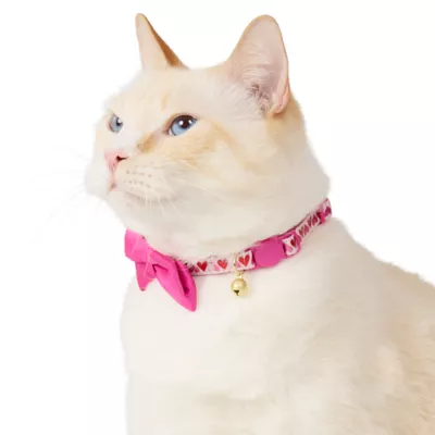 Product Whisker City® Pink Hearts Call Collar with Bow