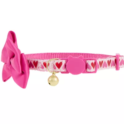 Product Whisker City® Pink Hearts Call Collar with Bow