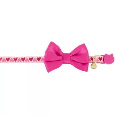 Product Whisker City® Pink Hearts Call Collar with Bow