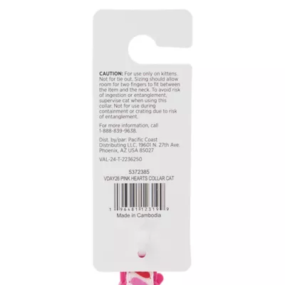 Product Whisker City® Pink Hearts Call Collar with Bow