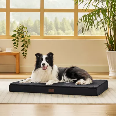 Product Bedsure® Orthopedic Waterproof Dog Bed with Sherpa & Oxford Fabric Removable Cover & Egg Crate Foam