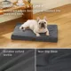 Product Bedsure® Orthopedic Waterproof Dog Bed with Sherpa & Oxford Fabric Removable Cover & Egg Crate Foam