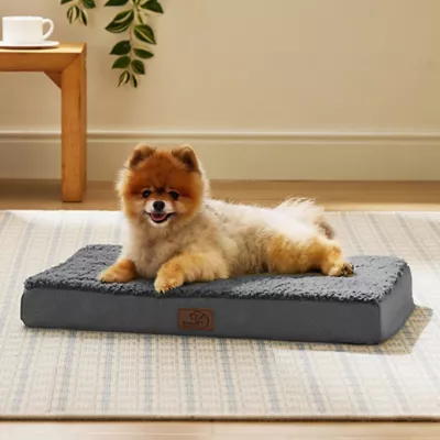 Product Bedsure® Orthopedic Waterproof Dog Bed with Sherpa & Oxford Fabric Removable Cover & Egg Crate Foam