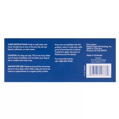 Top Paw® Male Reusable Dog Diapers, Washable Male Wraps, Multiple Colors, 3 Count - Image 5