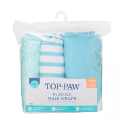 Top Paw® Male Reusable Dog Diapers, Washable Male Wraps, Multiple Colors, 3 Count - Image 4