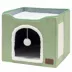 Bedsure® Large Cat Bed for Indoor Cats, Extra Wide Cat Cube House with Fluffy Ball & Scratch Pad image thumbnail 6