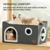 Bedsure® Large Cat Bed for Indoor Cats, Extra Wide Cat Cube House with Fluffy Ball & Scratch Pad image thumbnail 3