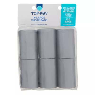 Top Paw® Dog Poop Bags - Extra Large - Extra Thick, Silver - 120 Count - Image 5
