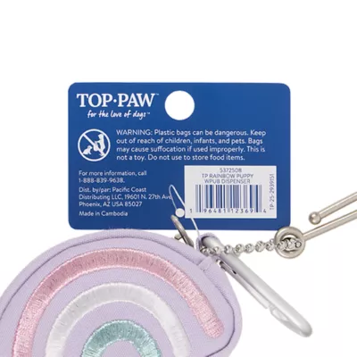 Product Top Paw Rainbow Puppy Waste Bag Dispenser