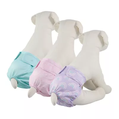 Top Paw Reusable Puppy Diapers, Washable, Multiple Colors, 3 Count - Image 3