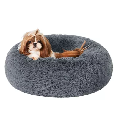 Bedsure® Calming Dog Bed-Fluffy Plush Faux Fur Anti-Slip Donut Dog & Cat Bed - Image 1