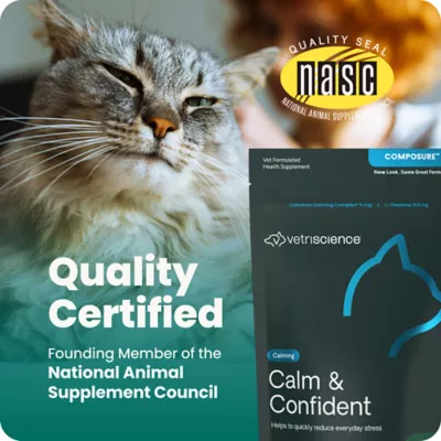 VetriScience Cat Calm & Confident Supplement, Calming Aid, Chicken Flavor Soft Chew, 30 ct - Image 7