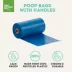 Only Natural Pet® Blue Recycled Poop Bags with Handles - Extra Thick - Blue image thumbnail 6
