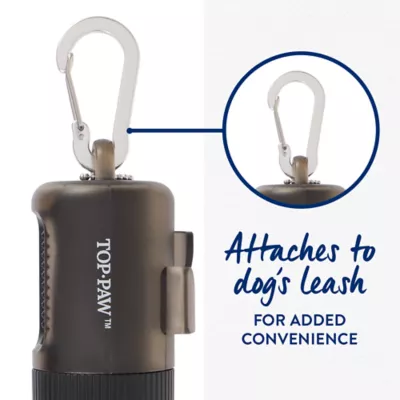 Top Paw® Plastic Poop Bag Dispenser with LED Light, Black - Image 2