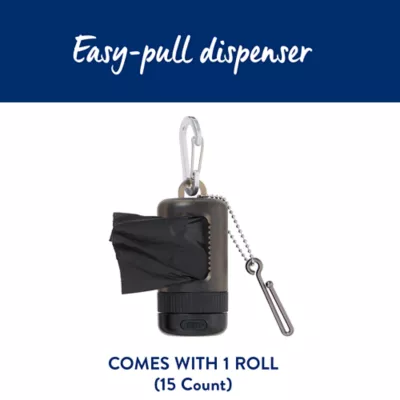 Top Paw® Plastic Poop Bag Dispenser with LED Light, Black - Image 4