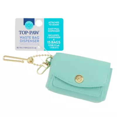 Product Top Paw Stylish Quilted Waste Bag Dispenser For Dogs - Black - Includes 15 Poop Bags