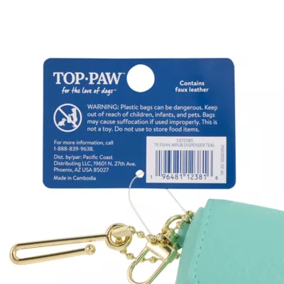 Product Top Paw Stylish Quilted Waste Bag Dispenser For Dogs - Black - Includes 15 Poop Bags