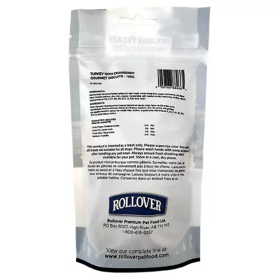 Product Rollover Dog Gourmet Biscuits - Turkey and Cranberry, 185g