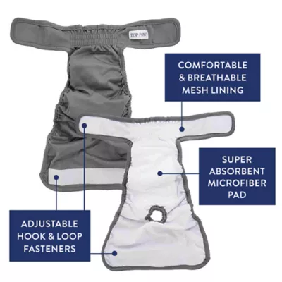 Top Paw® Female Reusable Dog Diapers - Stylish Dog Diapers - 3 Count - Image 2