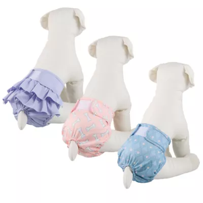 Top Paw® Female Reusable Dog Diapers - Stylish Dog Diapers - 3 Count - Image 4
