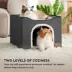 Bedsure® Large Cat Bed for Indoor Cats, Extra Wide Cat Cube House with Fluffy Ball & Scratch Pad image thumbnail 3