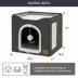 Bedsure® Large Cat Bed for Indoor Cats, Extra Wide Cat Cube House with Fluffy Ball & Scratch Pad image thumbnail 5