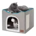 Bedsure® Large Cat Bed for Indoor Cats, Extra Wide Cat Cube House with Fluffy Ball & Scratch Pad image thumbnail 1