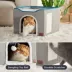 Bedsure® Large Cat Bed for Indoor Cats, Extra Wide Cat Cube House with Fluffy Ball & Scratch Pad image thumbnail 3