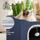 Product Bedsure® Large Cat Bed for Indoor Cats, Extra Wide Cat Cube House with Fluffy Ball & Scratch Pad
