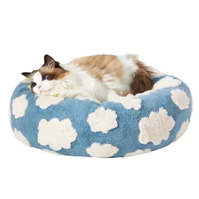 Lesure® Cute Donut Pet Bed for Dogs & Cats - Cloud - Image 1
